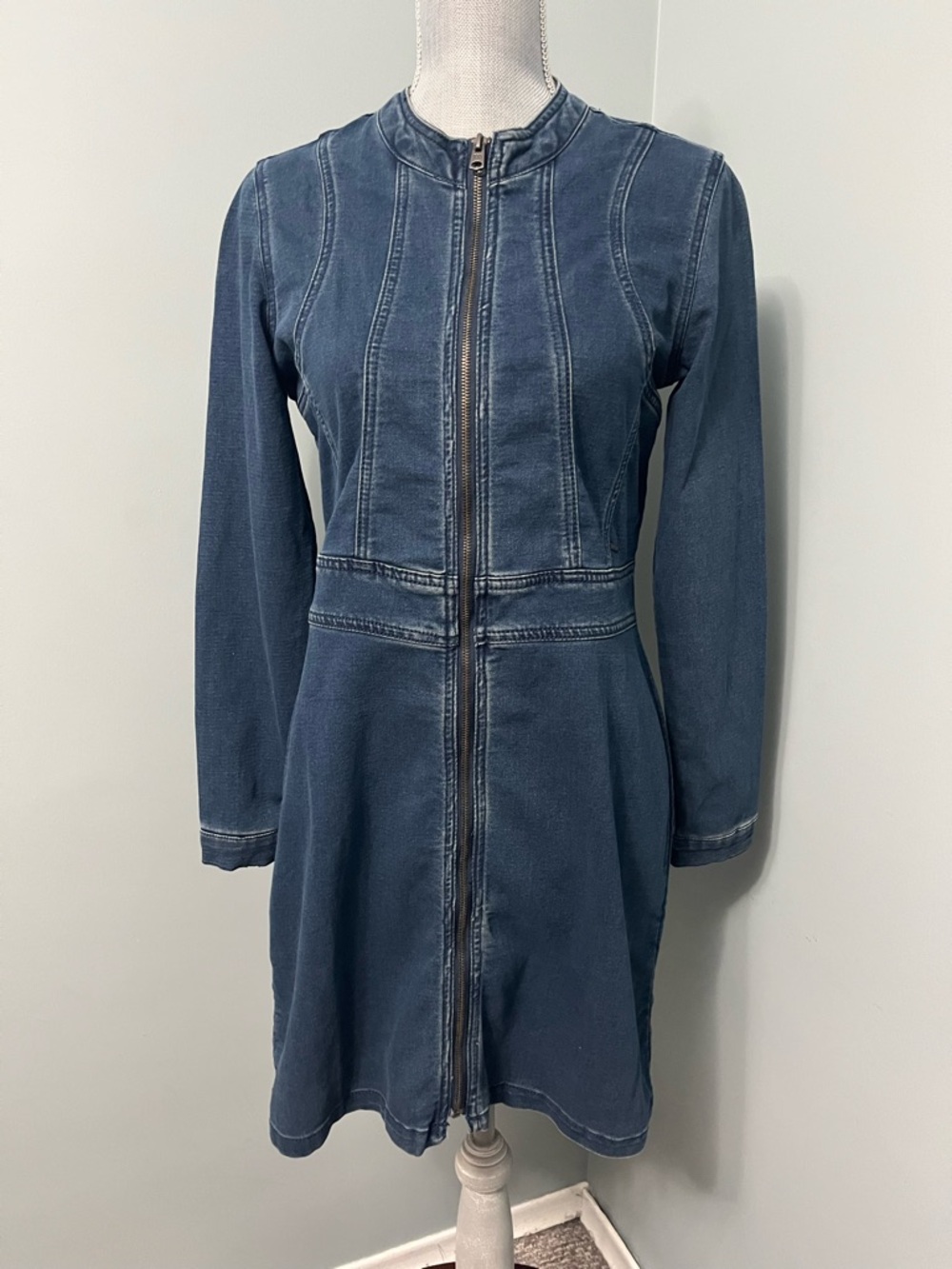 TRIPLE FIVE SOUL denim dress women’s size large boho festival bohemian